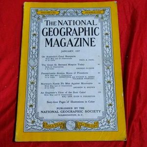 Vintage National Geographic Magazine January 1957
